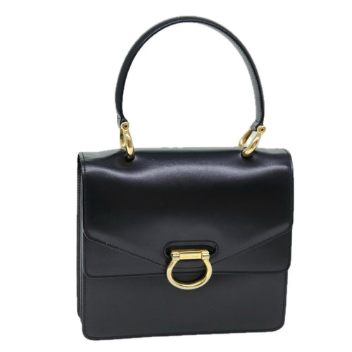 CELINE Hand Bag Leather Black  ep4220