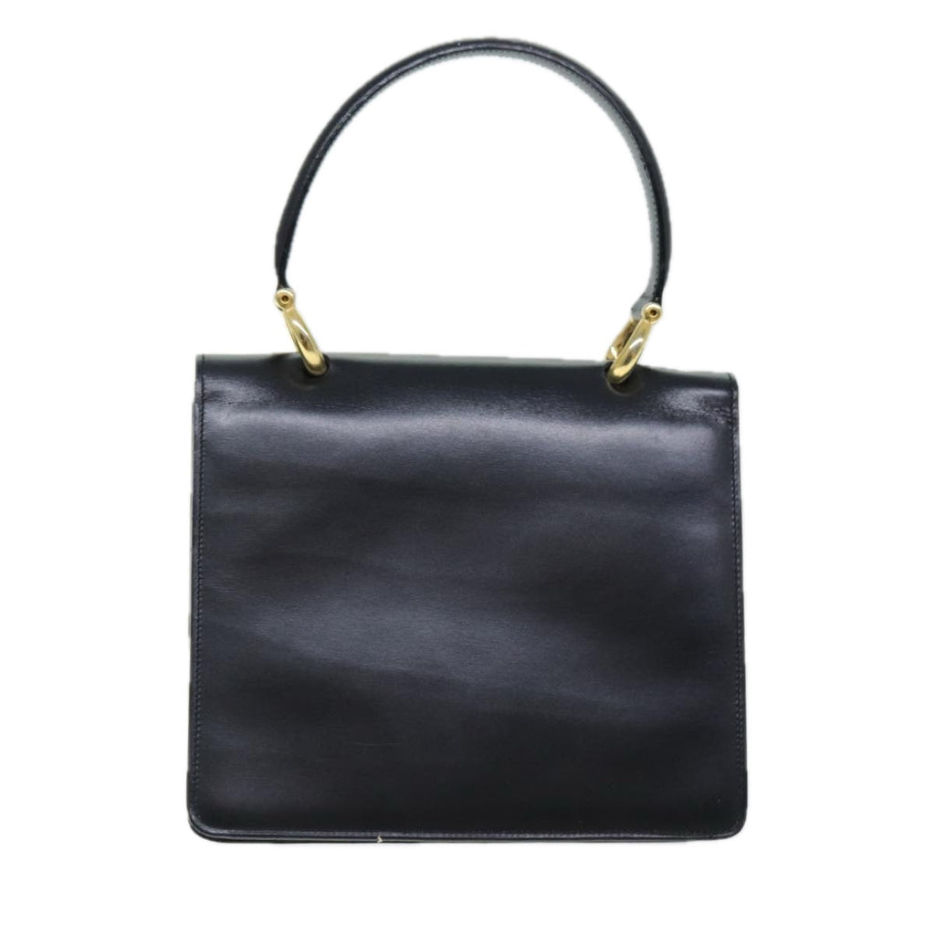 CELINE Hand Bag Leather Black  ep4220