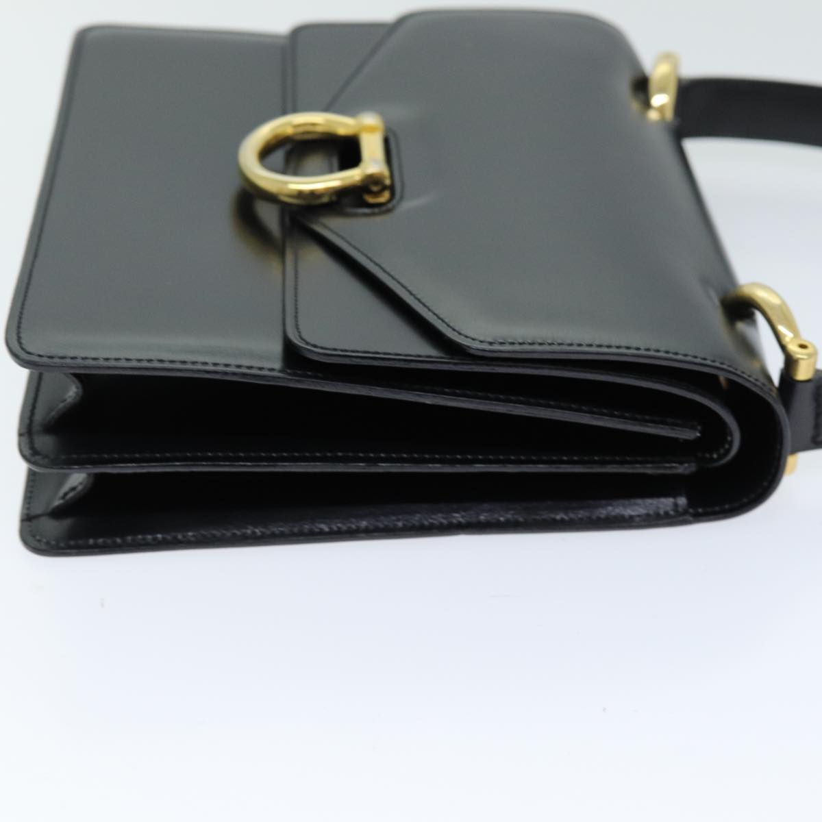 CELINE Hand Bag Leather Black  ep4220