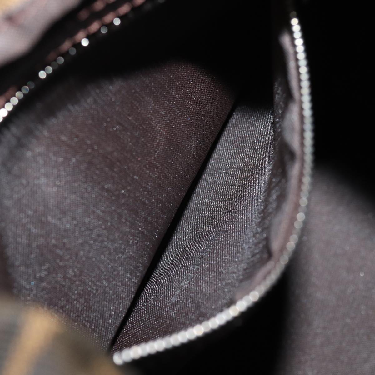 FENDI Zucca Canvas Mamma Baguette Shoulder Bag Black Brownep4223