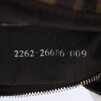 FENDI Zucca Canvas Mamma Baguette Shoulder Bag Black Brownep4223