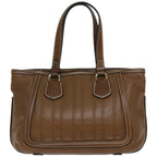 CELINE Tote Bag Leather Brown Auth ep4230