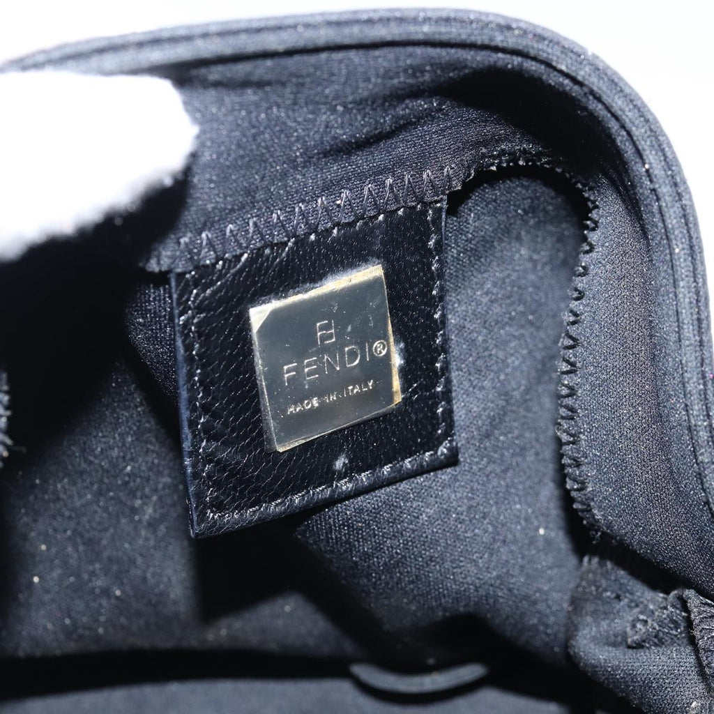 FENDI Mamma Baguette Shoulder Bag Nylon Blackep4266