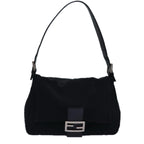 FENDI Mamma Baguette Shoulder Bag Nylon Blackep4266