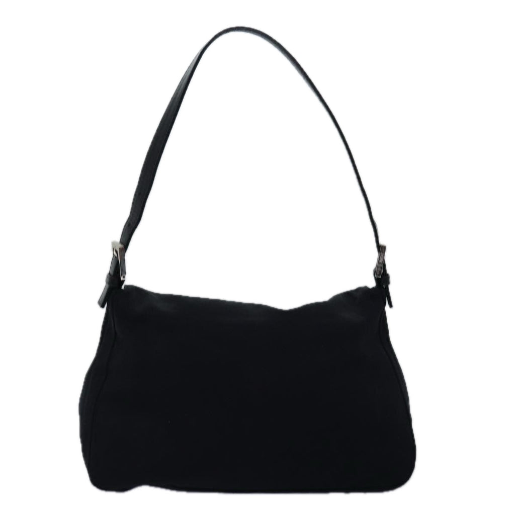 FENDI Mamma Baguette Shoulder Bag Nylon Blackep4266