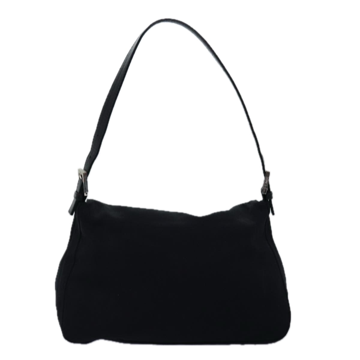 FENDI Mamma Baguette Shoulder Bag Nylon Blackep4266