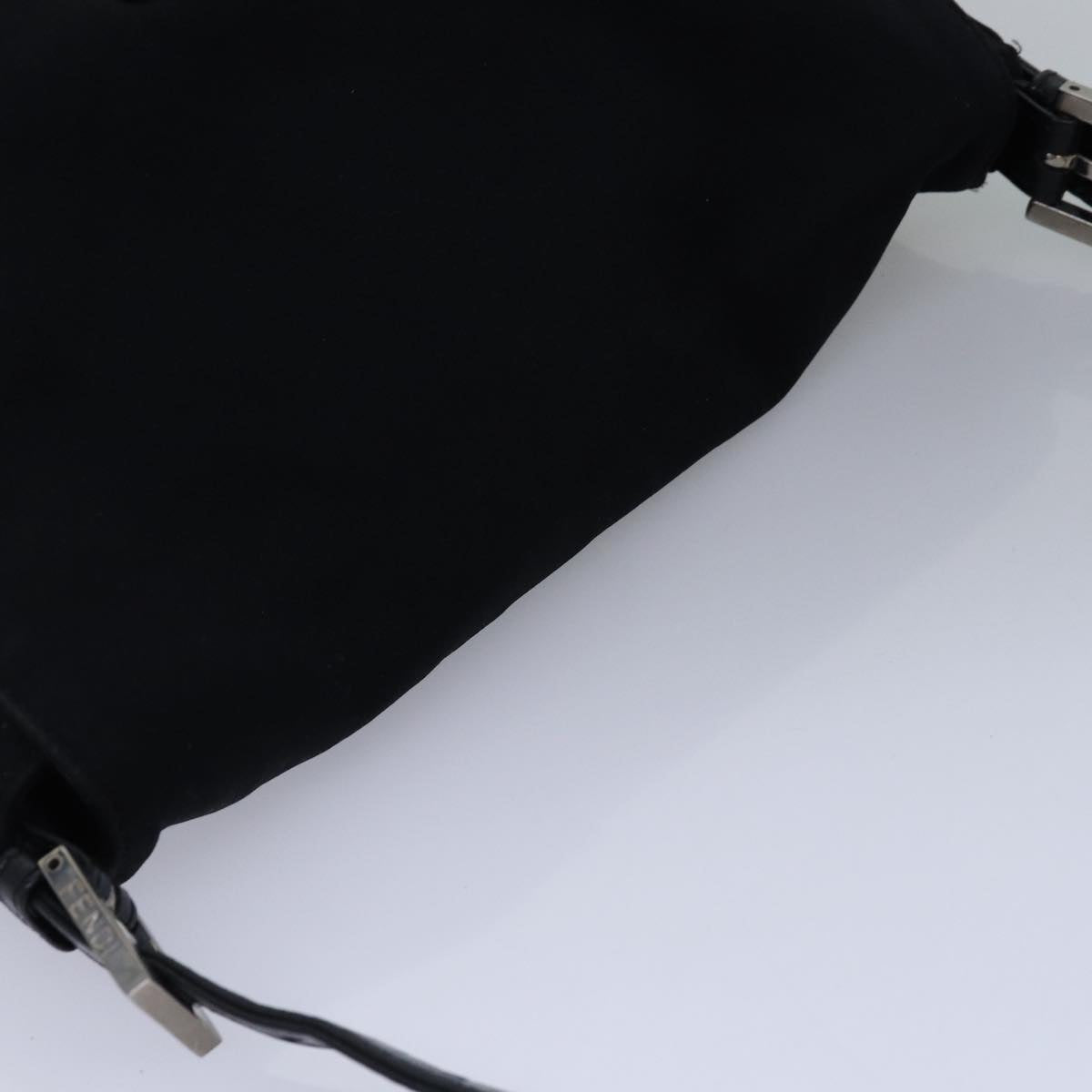 FENDI Mamma Baguette Shoulder Bag Nylon Blackep4266