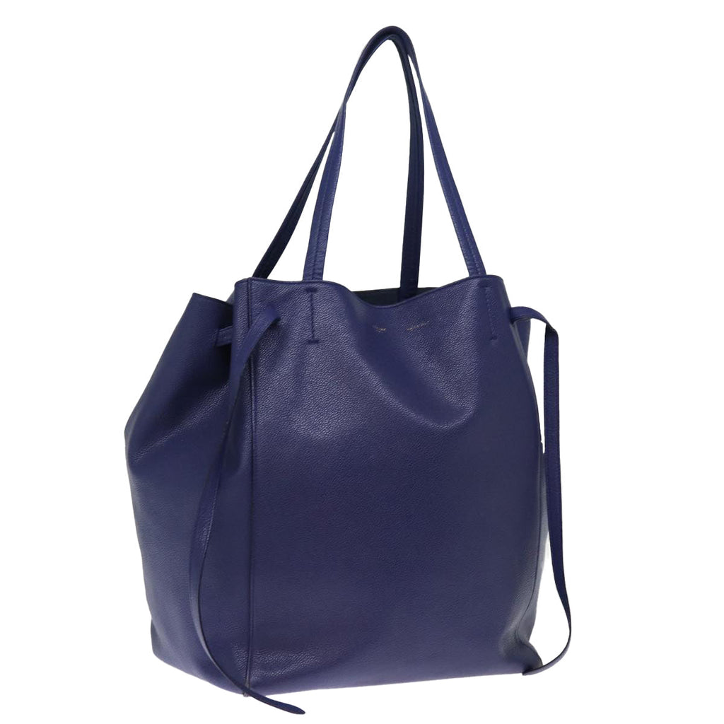 CELINE Tote Bag Leather Blue  ep4279