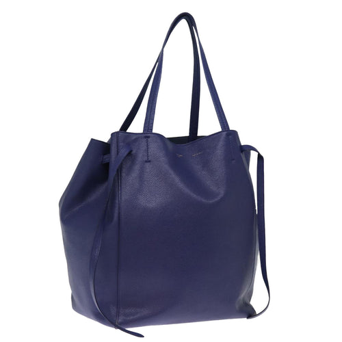 CELINE Tote Bag Leather Blue  ep4279