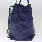 CELINE Tote Bag Leather Blue  ep4279