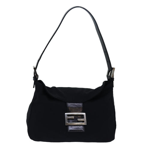 FENDI Mamma bucket Shoulder Bag Nylon Blackep4304