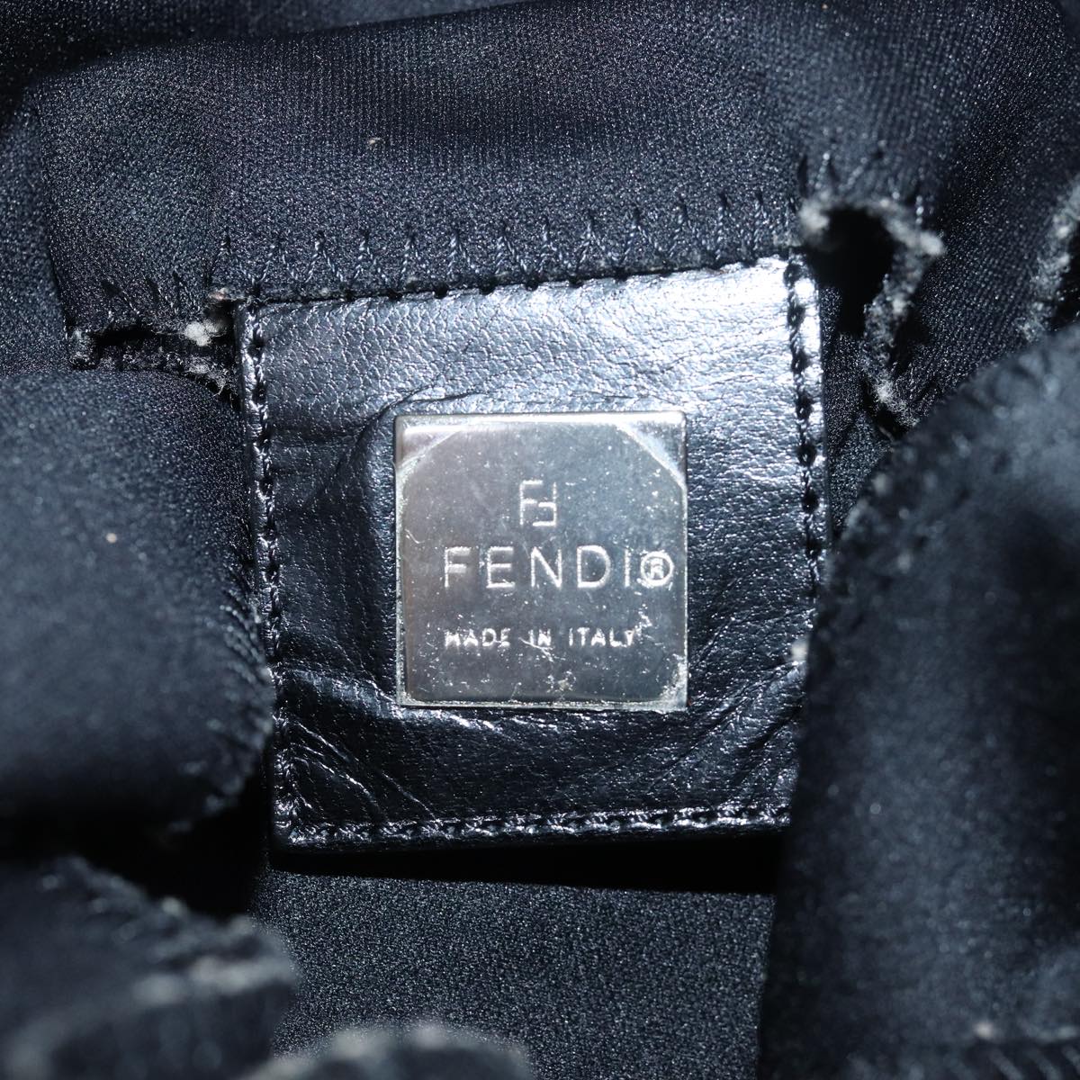 FENDI Mamma bucket Shoulder Bag Nylon Blackep4304
