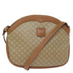 CELINE Macadam Canvas Shoulder Bag Beige Auth ep4360