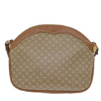 CELINE Macadam Canvas Shoulder Bag Beige Auth ep4360