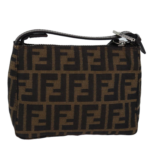 FENDI Zucca Canvas Pouch Brown Blackep4386