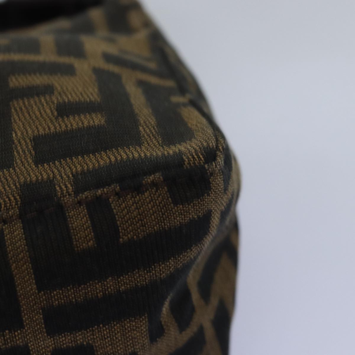 FENDI Zucca Canvas Pouch Brown Blackep4386