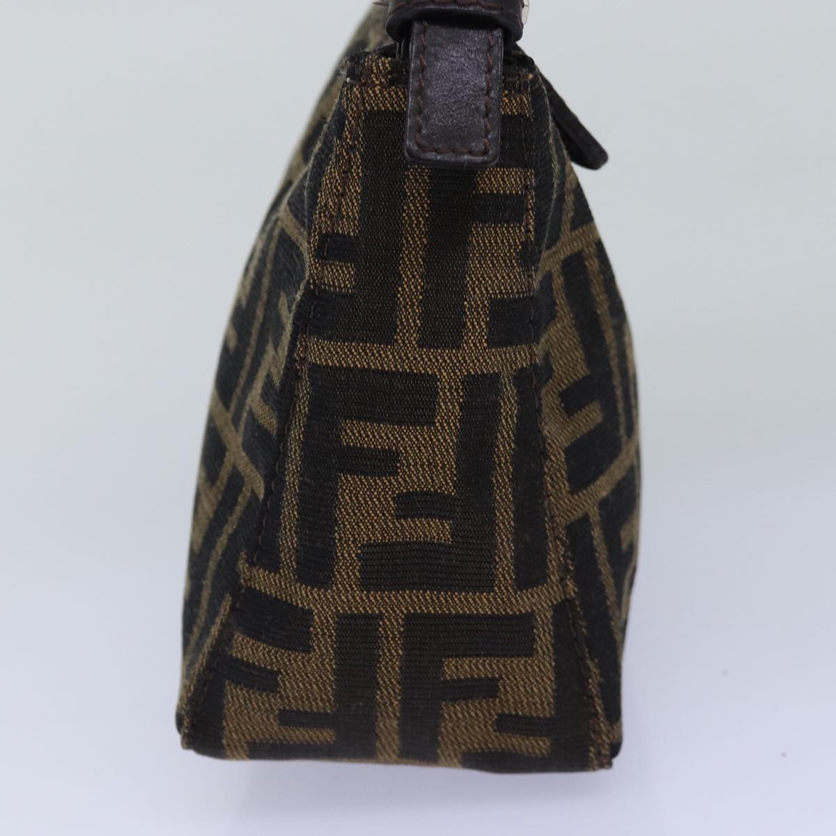 FENDI Zucca Canvas Pouch Brown Blackep4386