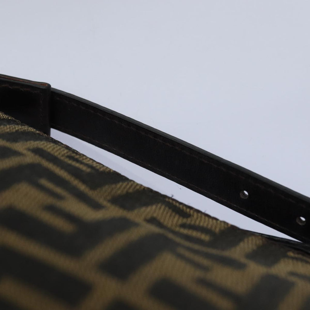 FENDI Zucca Canvas Pouch Brown Blackep4386