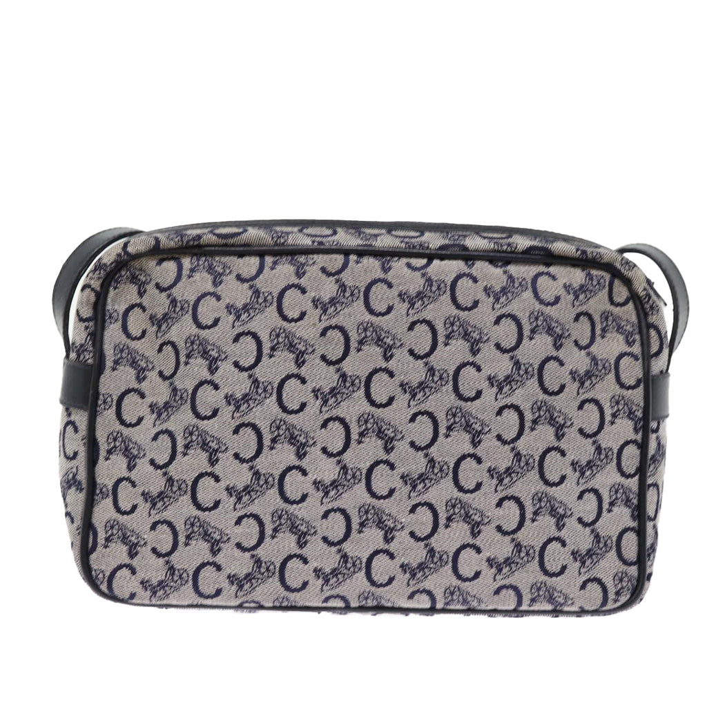 CELINE C Macadam Canvas Shoulder Bag Navy  ep4394