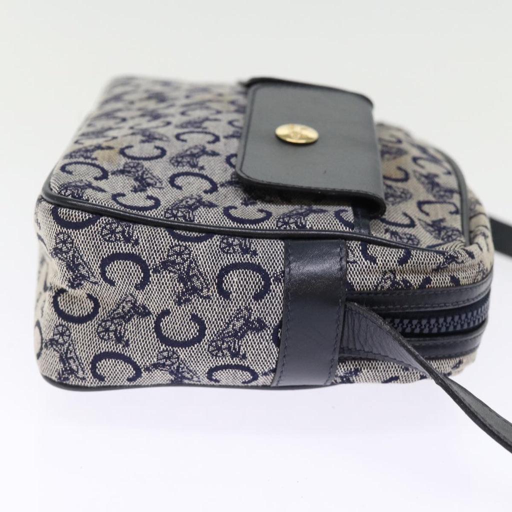 CELINE C Macadam Canvas Shoulder Bag Navy  ep4394