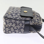 CELINE C Macadam Canvas Shoulder Bag Navy  ep4394