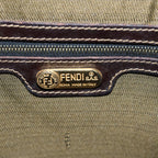 FENDI Zucca Canvas Shoulder Bag Black Brownep4406