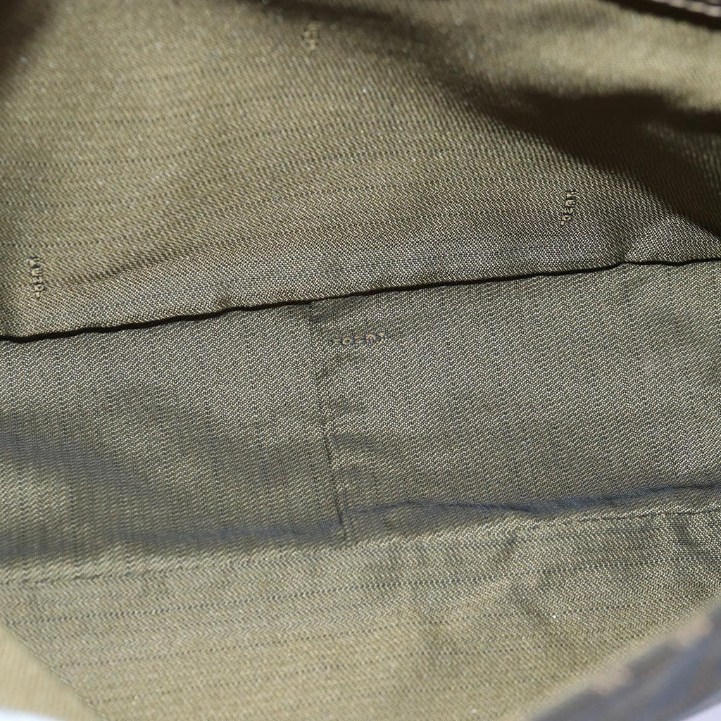 FENDI Zucca Canvas Shoulder Bag Black Brownep4406