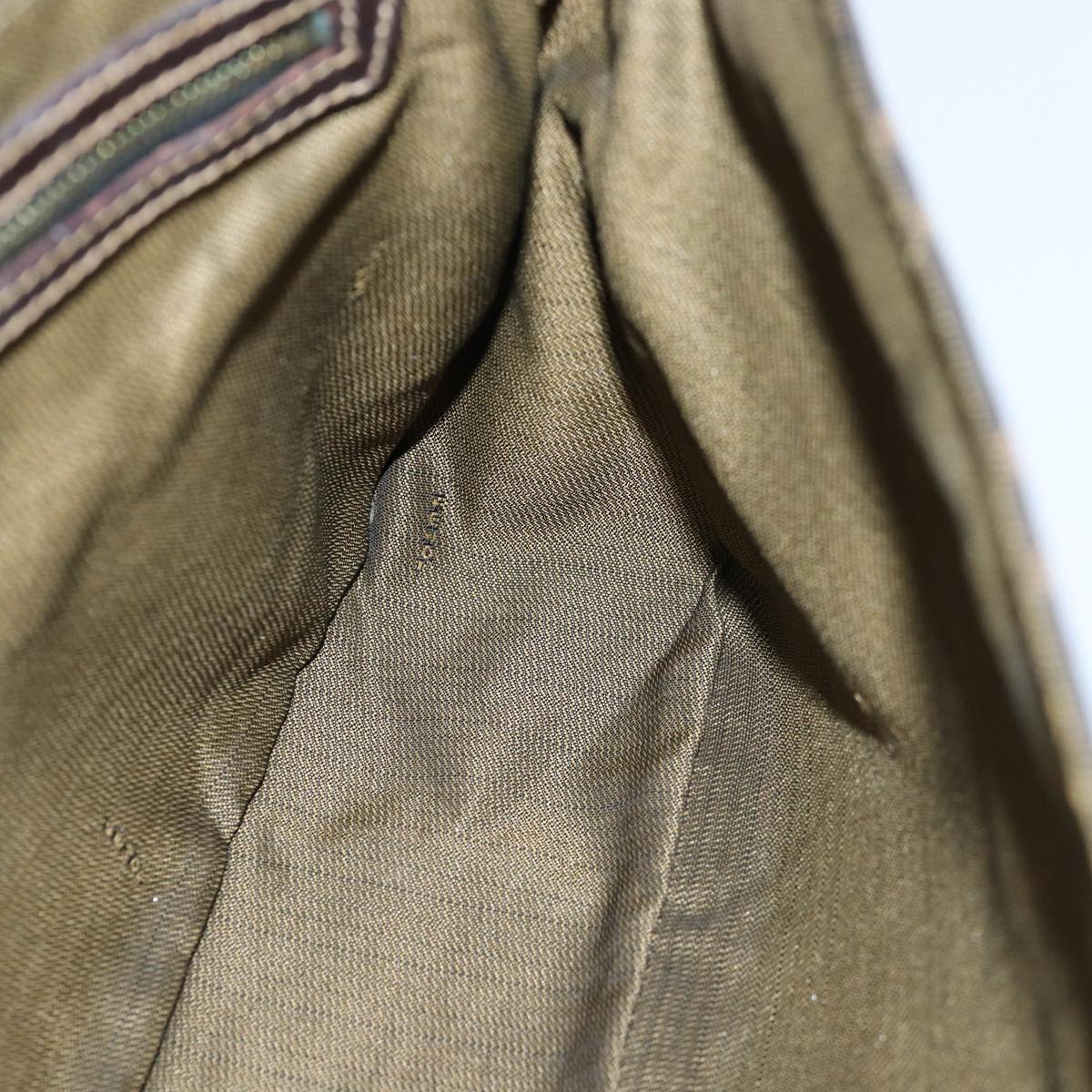 FENDI Zucca Canvas Shoulder Bag Black Brownep4406