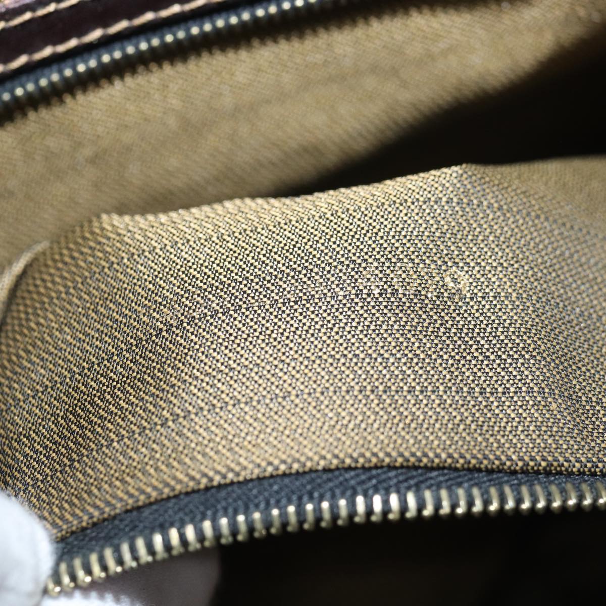 FENDI Zucca Canvas Shoulder Bag Black Brownep4406