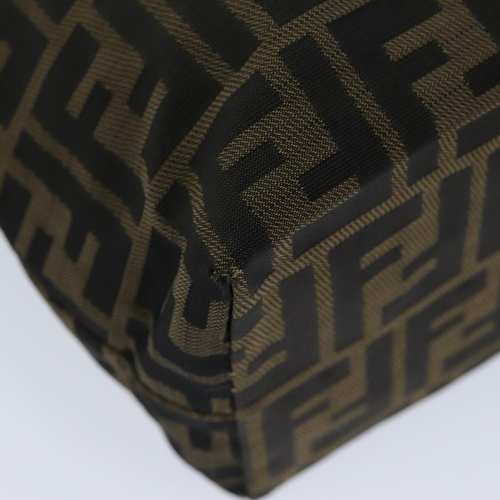 FENDI Zucca Canvas Hand Bag Black Brownep4411