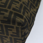 FENDI Zucca Canvas Hand Bag Black Brownep4411