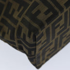 FENDI Zucca Canvas Hand Bag Black Brownep4411