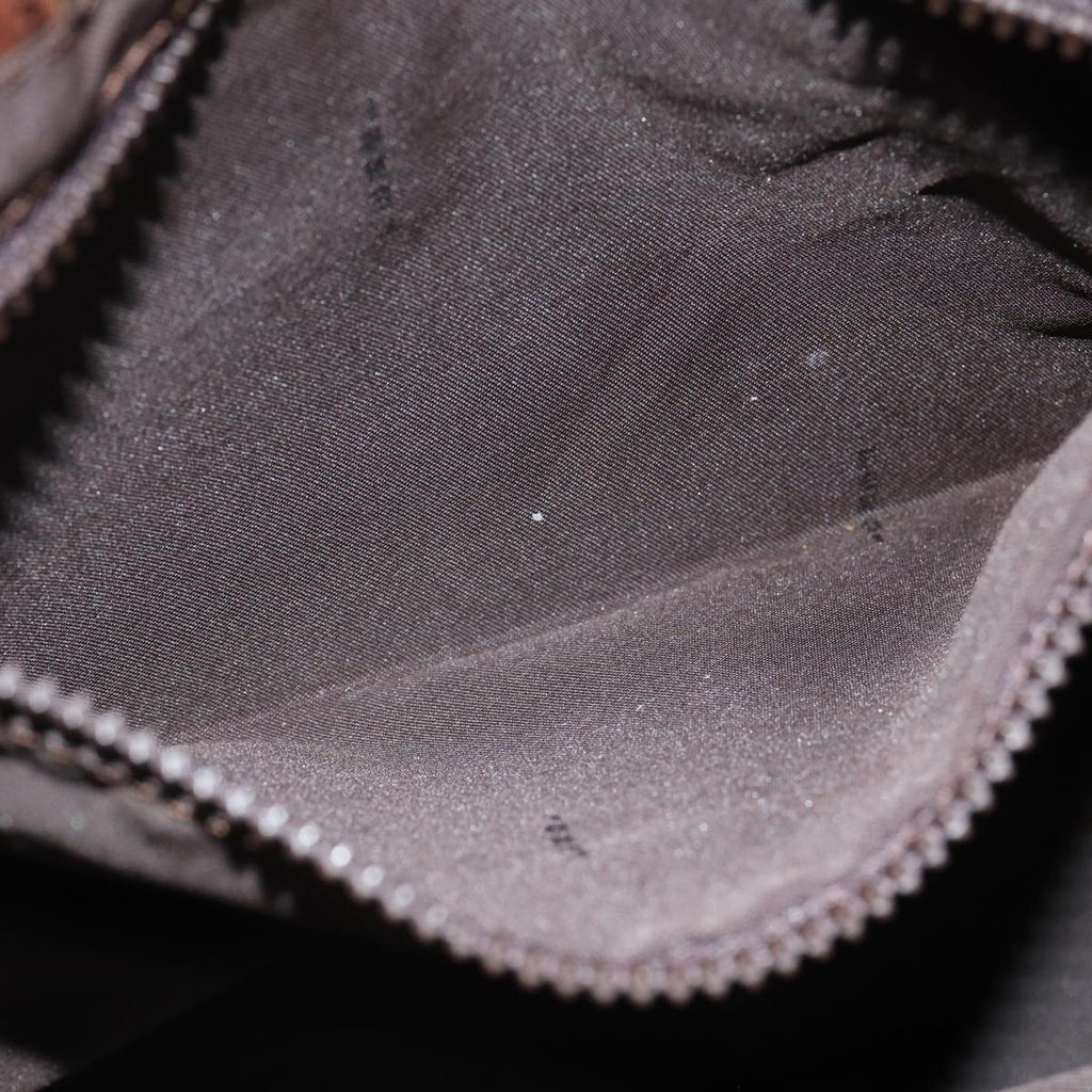 FENDI Zucca Canvas Hand Bag Black Brownep4411