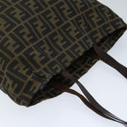 FENDI Zucca Canvas Hand Bag Black Brownep4411