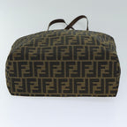 FENDI Zucca Canvas Hand Bag Black Brownep4411