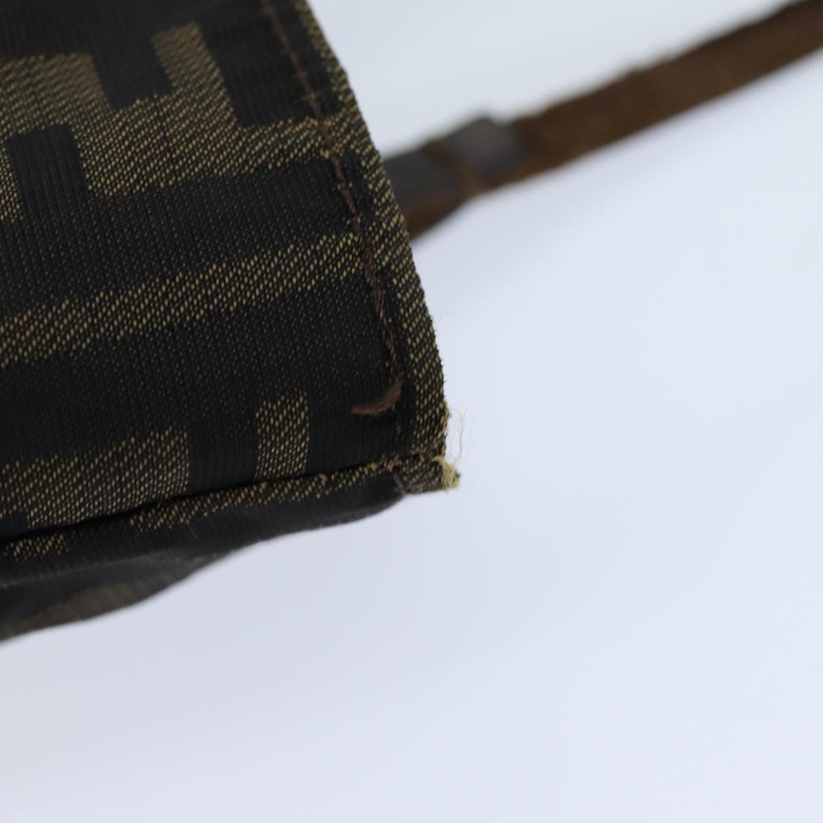 FENDI Zucca Canvas Hand Bag Black Brownep4416