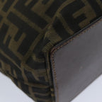 FENDI Zucca Canvas Hand Bag Black Brownep4416