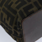 FENDI Zucca Canvas Hand Bag Black Brownep4416