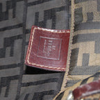 FENDI Zucca Canvas Hand Bag Black Brownep4416
