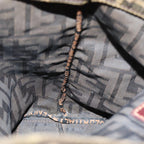 FENDI Zucca Canvas Hand Bag Black Brownep4416