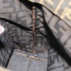 FENDI Zucca Canvas Hand Bag Black Brownep4416