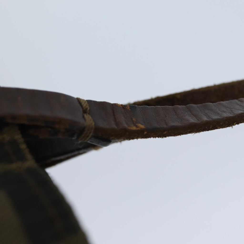 FENDI Zucca Canvas Hand Bag Black Brownep4416