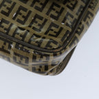FENDI Zucchino Canvas Shoulder Bag Brownep4421