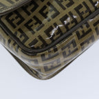FENDI Zucchino Canvas Shoulder Bag Brownep4421