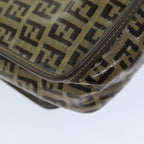 FENDI Zucchino Canvas Shoulder Bag Brownep4421