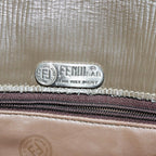 FENDI Zucchino Canvas Shoulder Bag Brownep4421