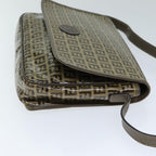 FENDI Zucchino Canvas Shoulder Bag Brownep4421