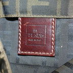 FENDI Zucca Canvas Hand Bag Black Brownep4447