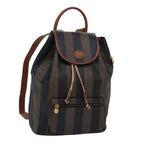 FENDI Pecan Canvas Backpack Brown Blackep4454