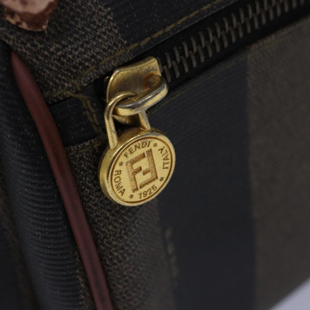 FENDI Pecan Canvas Backpack Brown Blackep4454